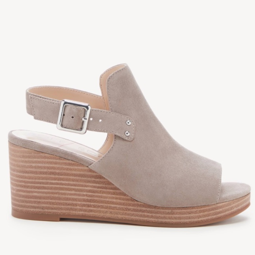 Sole Society Ceiliah Suede Slingback Wedge Size 7.5